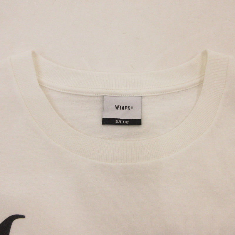 【中古】W)TAPS | ダブルタップス LLW/SS/COTTON 半袖Tシャツ 221ATDT-STM08S ホワイト サイズ:2