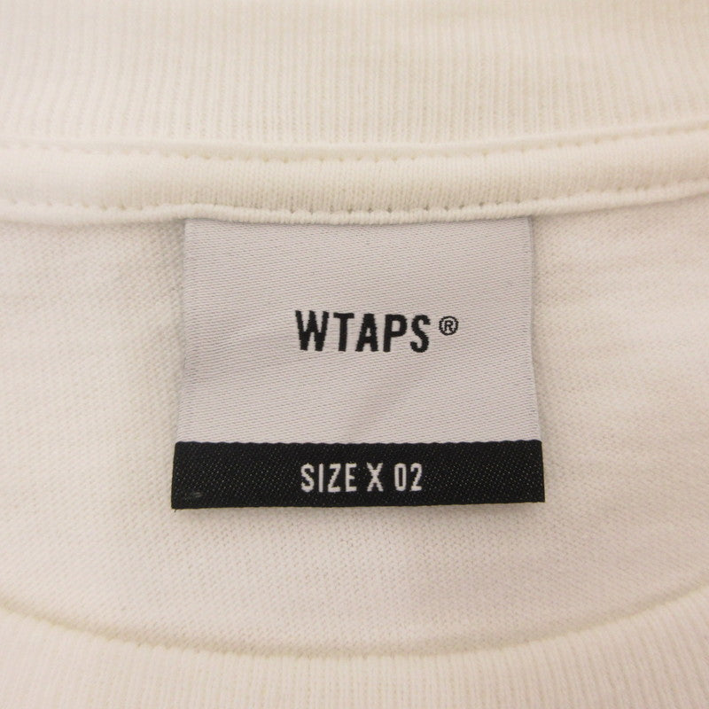 【中古】W)TAPS | ダブルタップス LLW/SS/COTTON 半袖Tシャツ 221ATDT-STM08S ホワイト サイズ:2