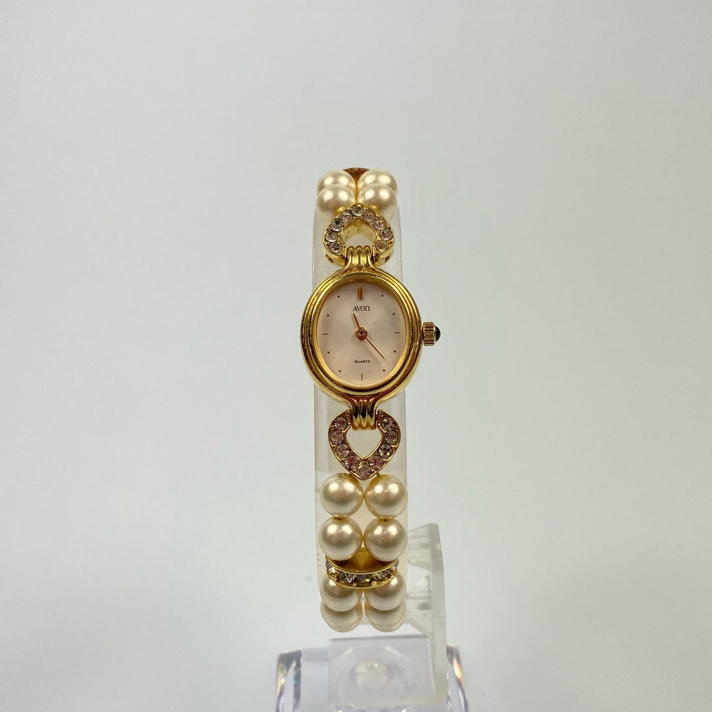 【中古】 パールストーン 腕時計 ゴールド