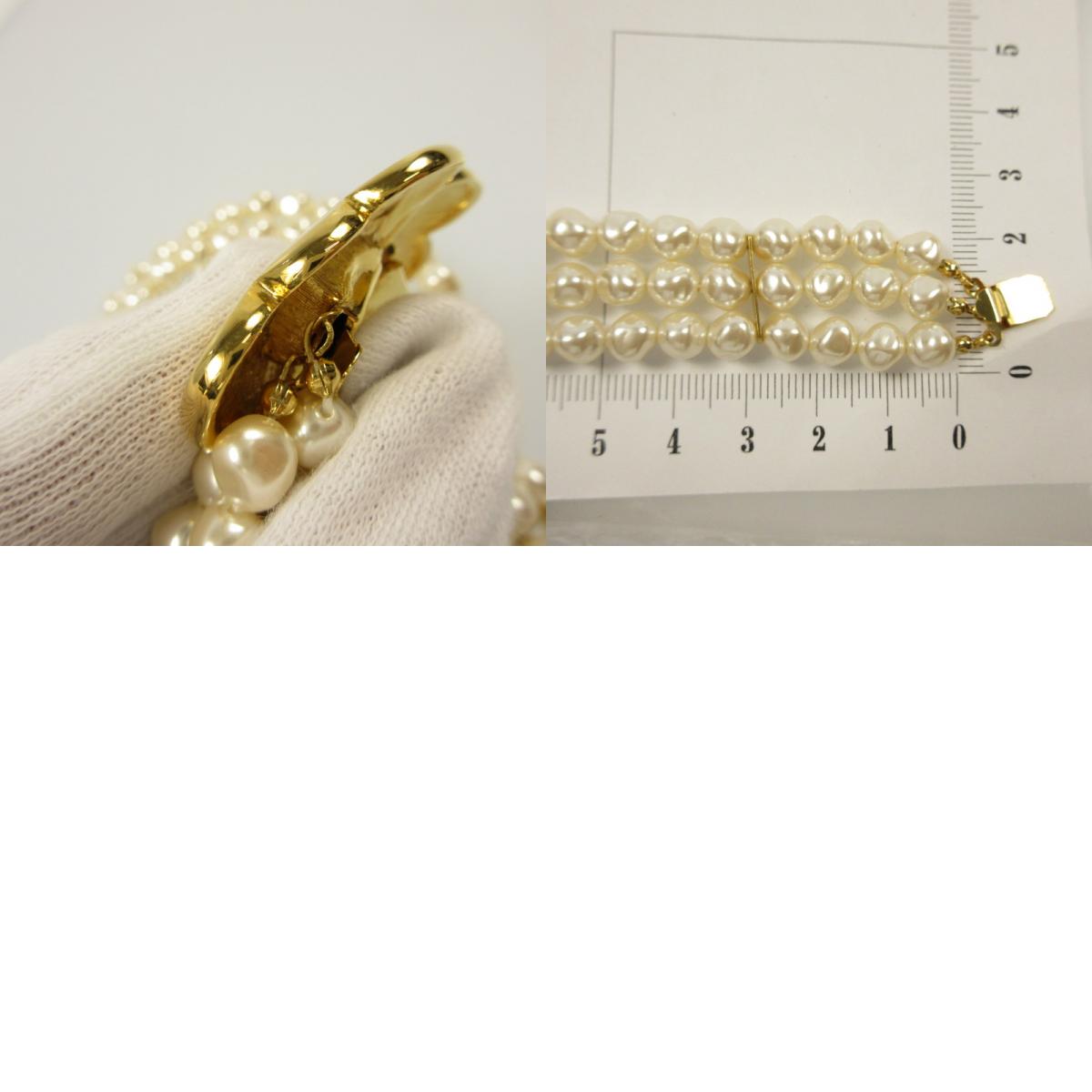 【中古】 パピヨン/3連パール ネックレス