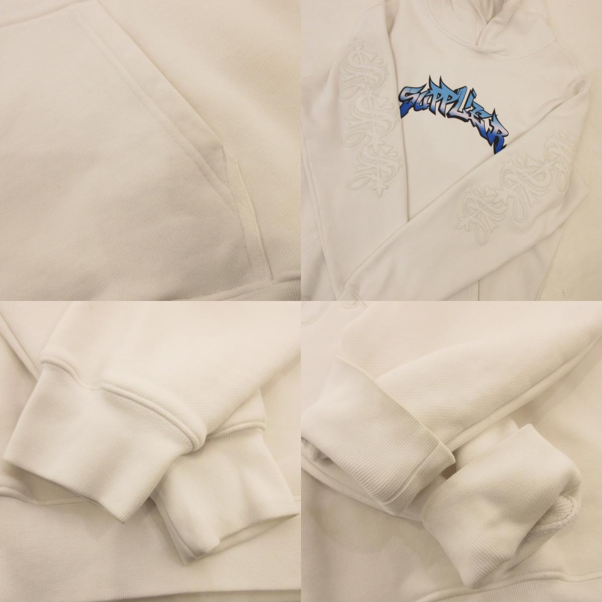 【中古】SUPPLIER | サプライヤー GRAFFITI LOGO HOODIE パーカー ホワイト サイズ:L
