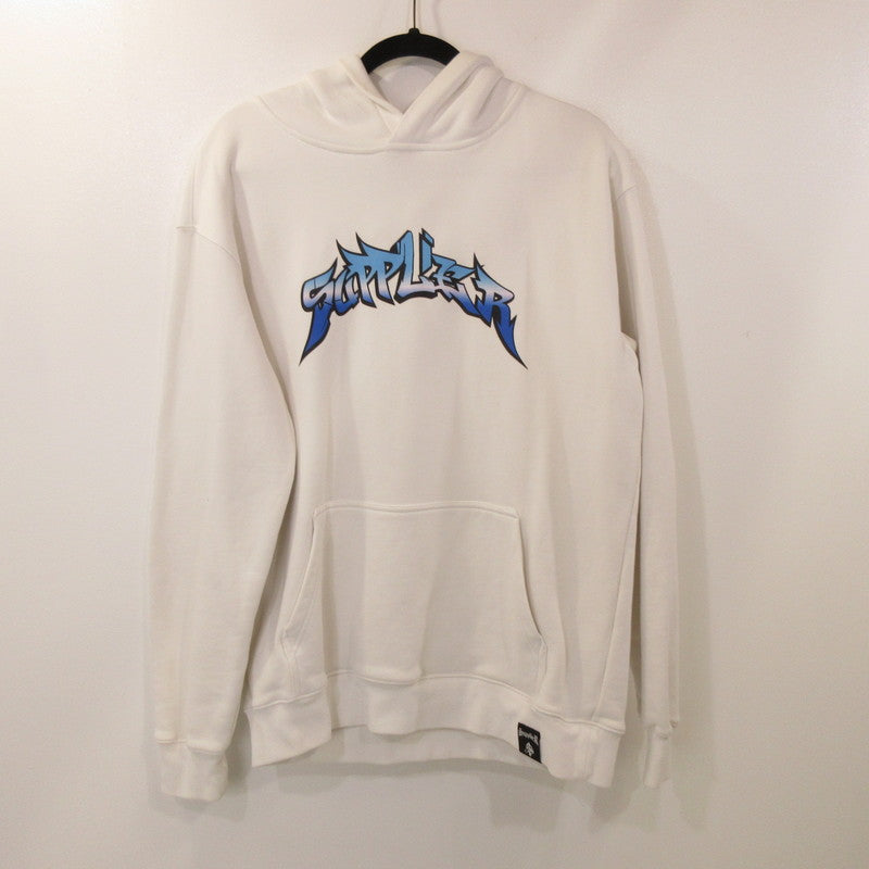 【中古】SUPPLIER | サプライヤー GRAFFITI LOGO HOODIE パーカー ホワイト サイズ:L