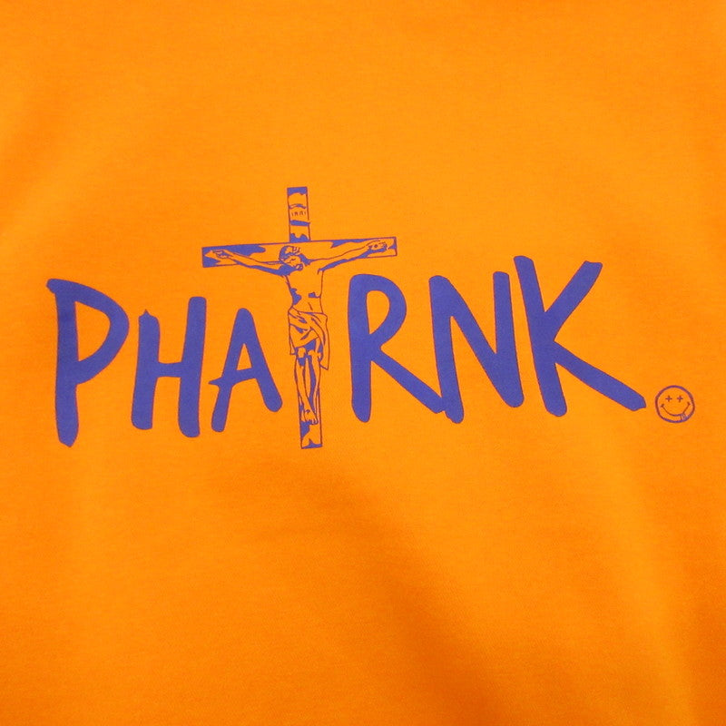 【中古】PHATRNK | ファットランク CHRIST BACK LOGO SWEAT PK パーカー オレンジ サイズ:S
