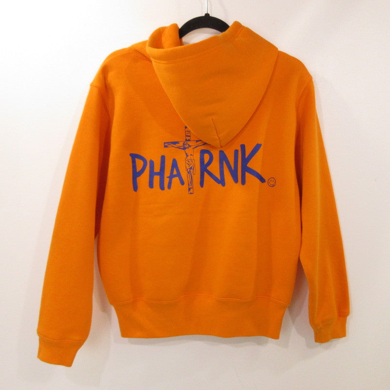【中古】PHATRNK | ファットランク CHRIST BACK LOGO SWEAT PK パーカー オレンジ サイズ:S