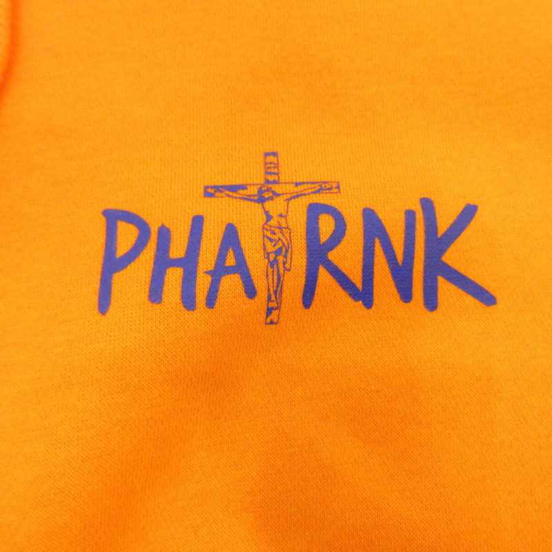 【中古】PHATRNK | ファットランク CHRIST BACK LOGO SWEAT PK パーカー オレンジ サイズ:S