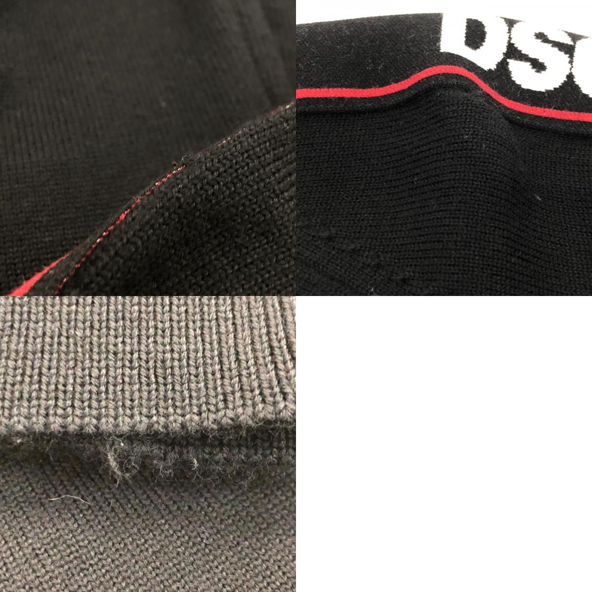【中古】DSQUARED2 | ディースクエアード SKI LOGO TAPE セーター S71HA0906 2019A/W ブラック サイズ:M