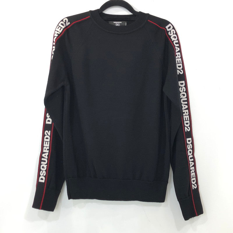 【中古】DSQUARED2 | ディースクエアード SKI LOGO TAPE セーター S71HA0906 2019A/W ブラック サイズ:M