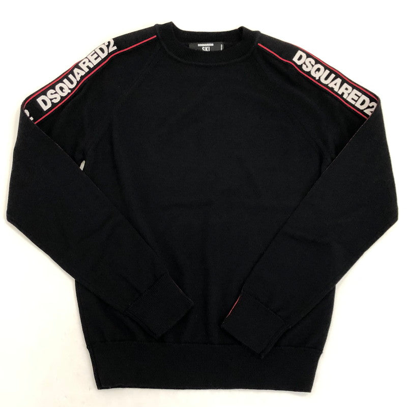 【中古】DSQUARED2 | ディースクエアード SKI LOGO TAPE セーター S71HA0906 2019A/W ブラック サイズ:M