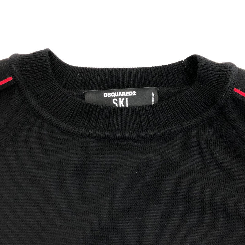 【中古】DSQUARED2 | ディースクエアード SKI LOGO TAPE セーター S71HA0906 2019A/W ブラック サイズ:M