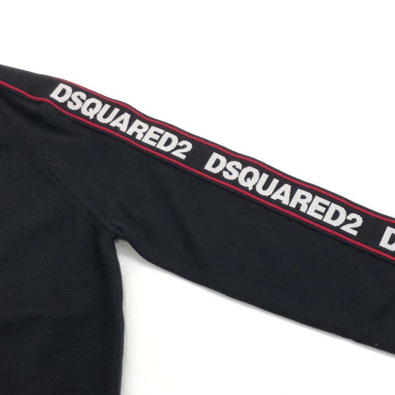 【中古】DSQUARED2 | ディースクエアード SKI LOGO TAPE セーター S71HA0906 2019A/W ブラック サイズ:M