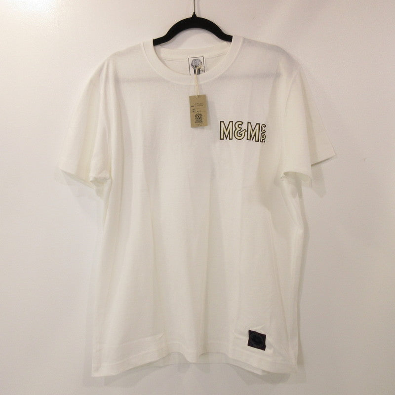 【中古】M&M CUSTOM PERFORMANCE | エムアンドエムカスタムパフォーマンス PRINT S/S T-SHIRT 半袖Tシャツ 20-MT-013 ホワイト サイズ:L