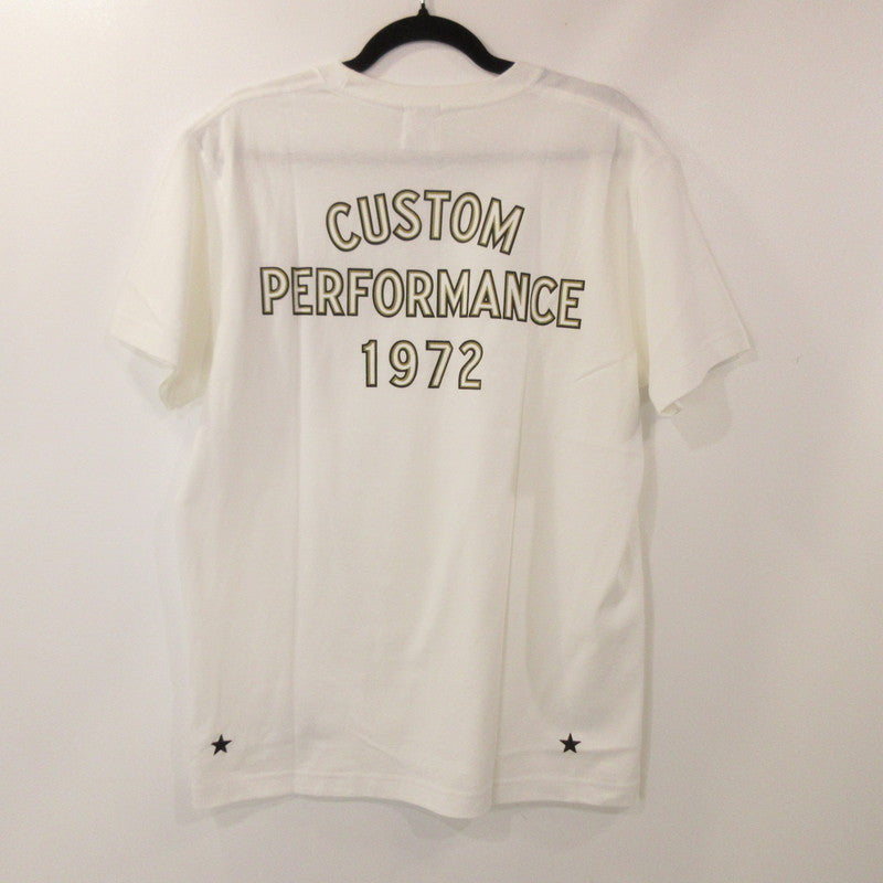 【中古】M&M CUSTOM PERFORMANCE | エムアンドエムカスタムパフォーマンス PRINT S/S T-SHIRT 半袖Tシャツ 20-MT-013 ホワイト サイズ:L