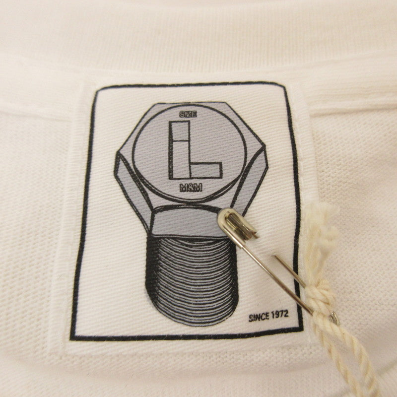 【中古】M&M CUSTOM PERFORMANCE | エムアンドエムカスタムパフォーマンス PRINT S/S T-SHIRT 半袖Tシャツ 20-MT-013 ホワイト サイズ:L