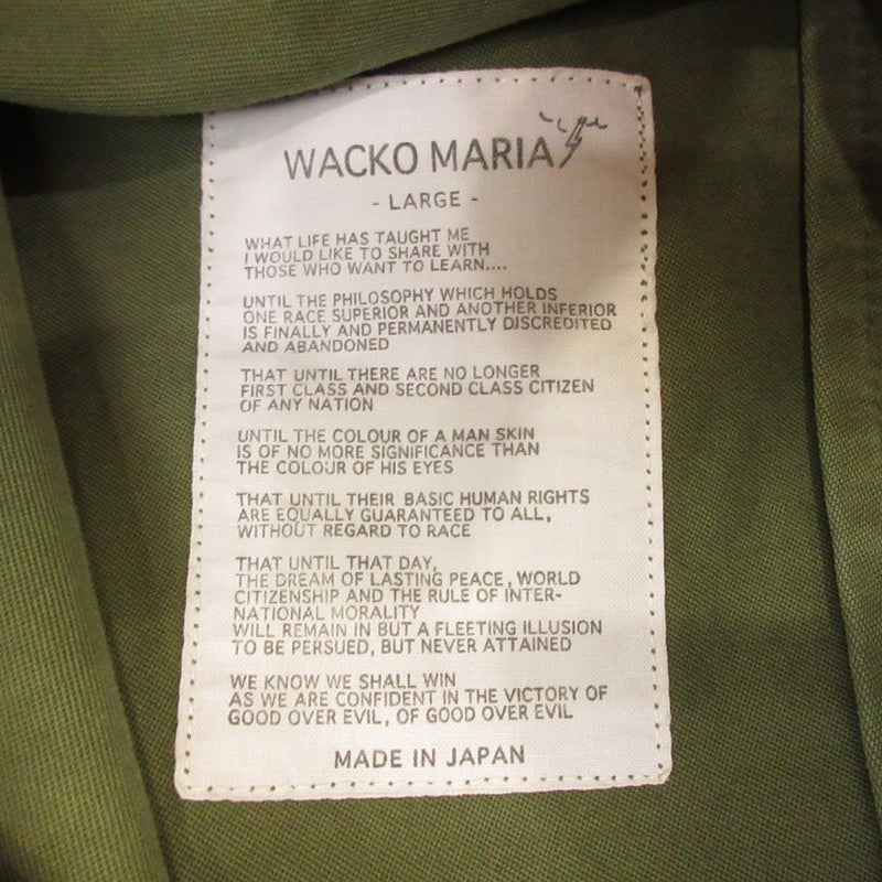 【中古】WACKOMARIA | ワコマリア STAR MILITARY SHIRT その他トップス オリーブ サイズ:L