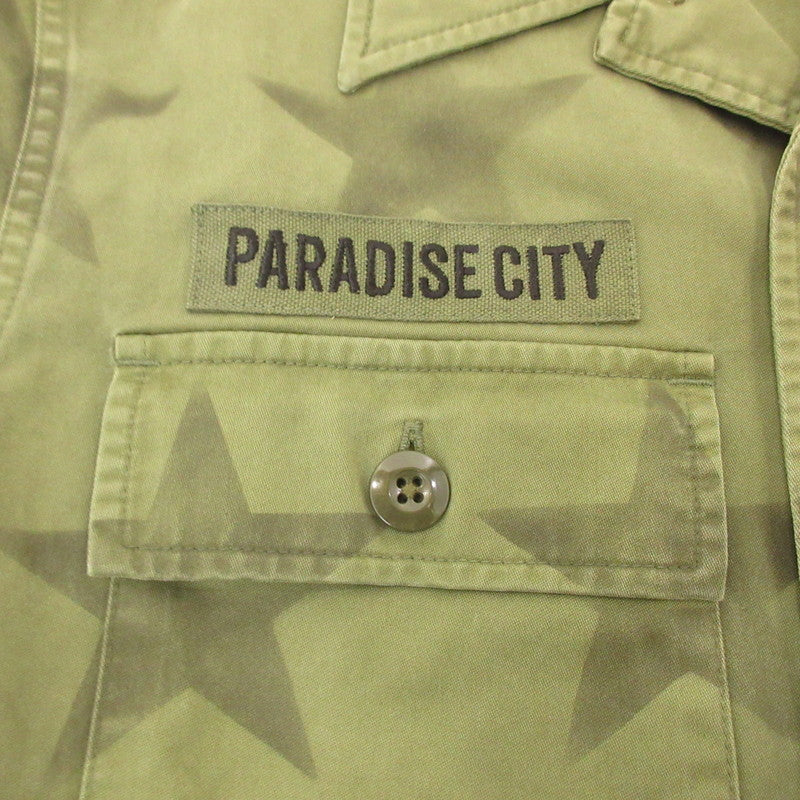 【中古】WACKOMARIA | ワコマリア STAR MILITARY SHIRT その他トップス オリーブ サイズ:L