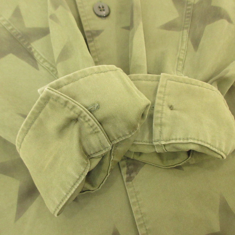 【中古】WACKOMARIA | ワコマリア STAR MILITARY SHIRT その他トップス オリーブ サイズ:L