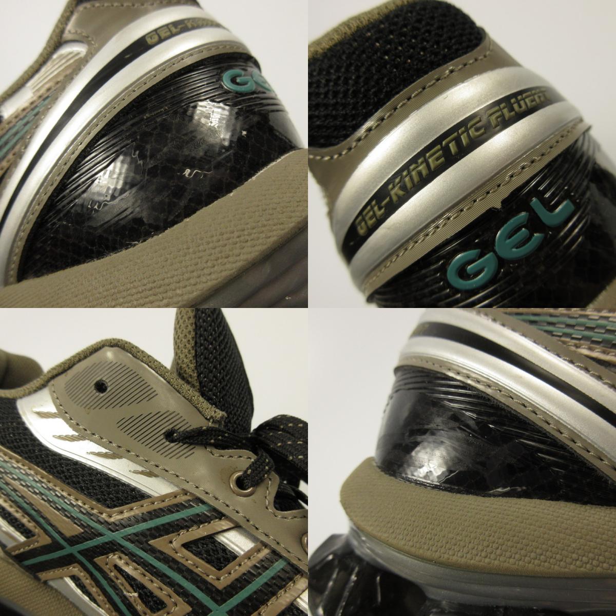 【中古】asics | アシックス GEL-KINETIC FLUENT BLACK DARK TAUPE スニーカー 1203A737 グレー 28cm