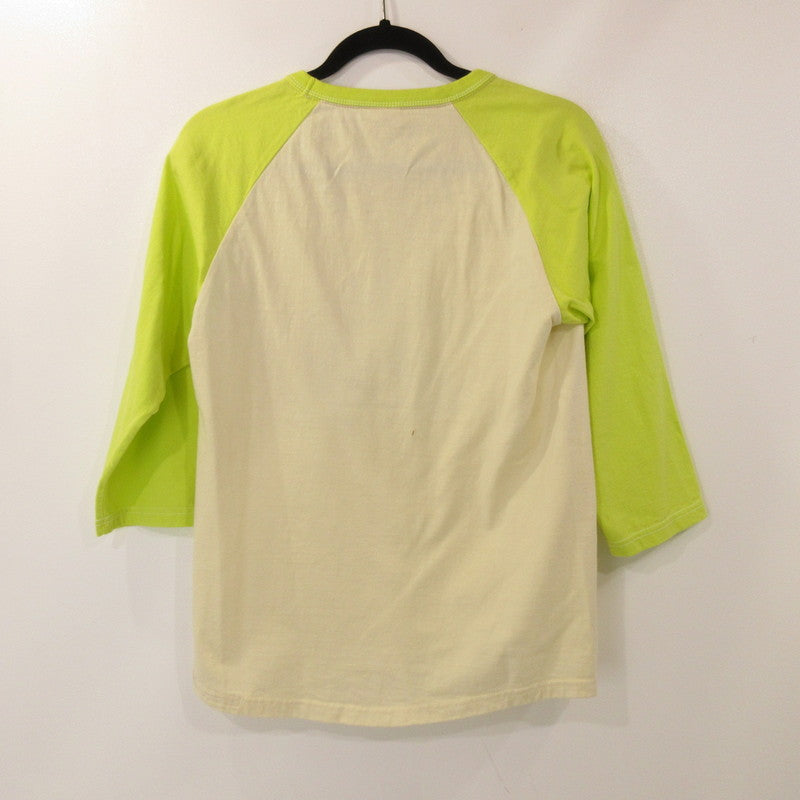 【中古】THE FLAT HEAD | ザフラットヘッド RAGLAN Q/S SHIRT 半袖Tシャツ FN-TSRB-003 ベージュ サイズ:38