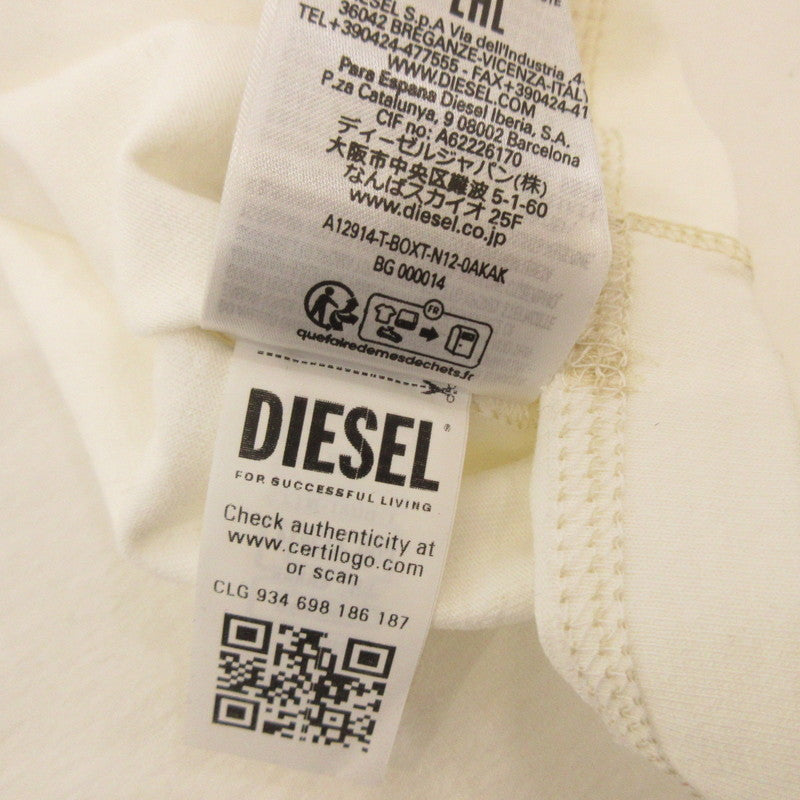 【中古】DIESEL | ディーゼル T-BOXT-N12 MAGLIETTA 半袖Tシャツ ホワイト サイズ:M