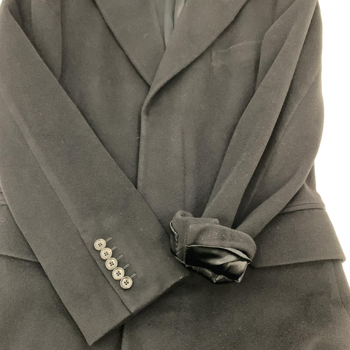 【中古】GUCCI | グッチ カシミヤ混比翼ウールコート その他アウター 国内正規品 ブラック サイズ:M