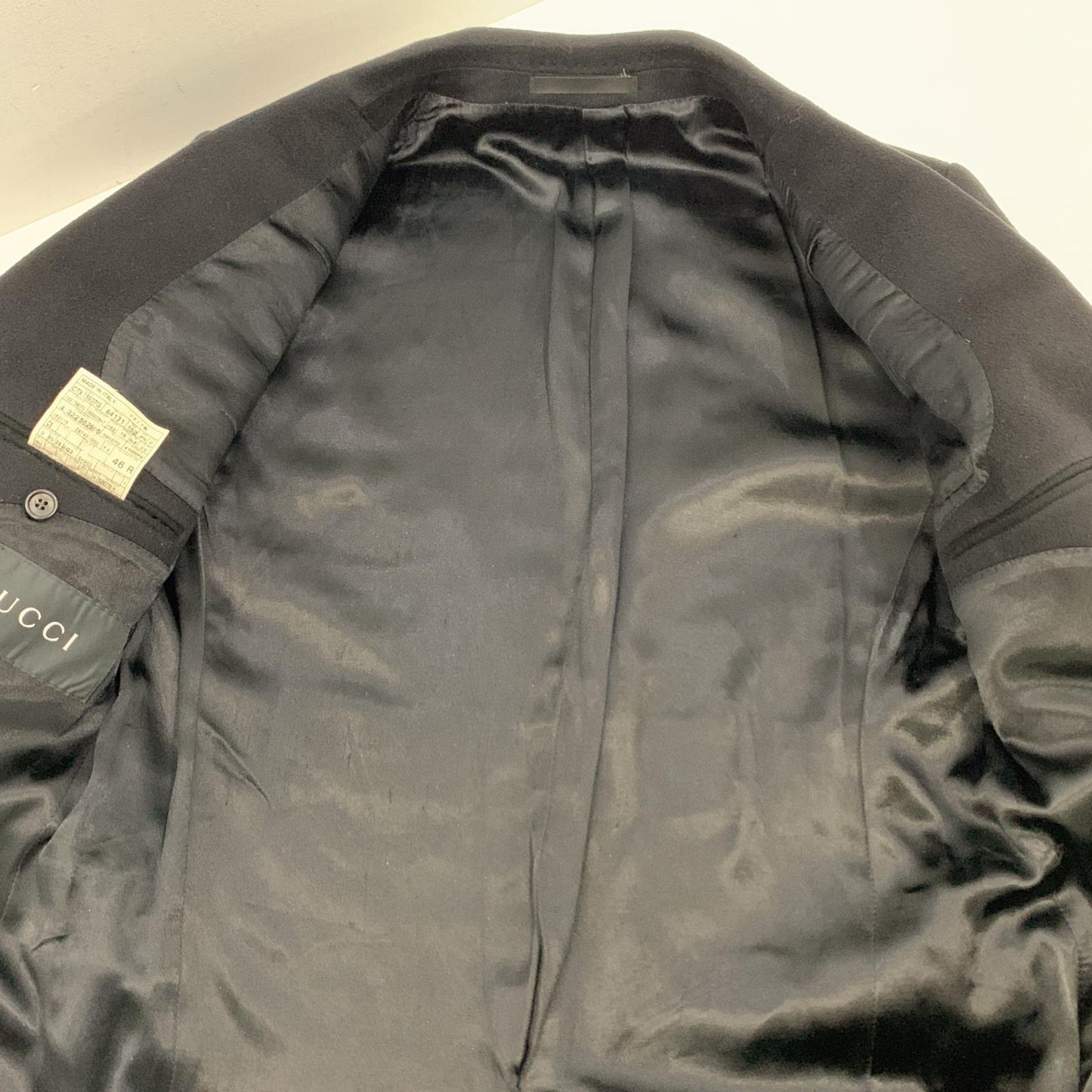 【中古】GUCCI | グッチ カシミヤ混比翼ウールコート その他アウター 国内正規品 ブラック サイズ:M