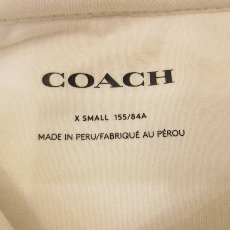 【中古】COACH | コーチ シグネチャースクエアフーディー パーカー CR039 ホワイト サイズ:XS