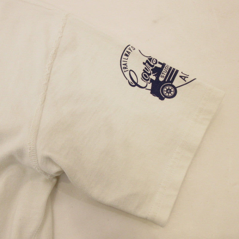 【中古】STUDIO DARTISAN | ステュディオダルチザン TURI-AMI TEE 'CarDarti' 半袖Tシャツ 9848C ホワイト サイズ:M