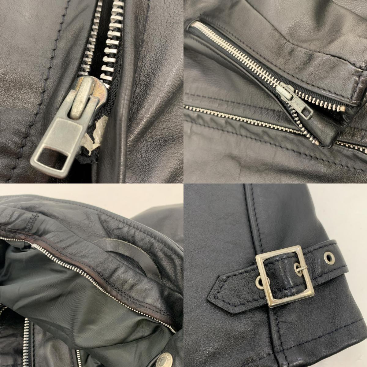 【中古】schott | ショット シングルライダースジャケット ライダースジャケット 641 ブラック サイズ:34