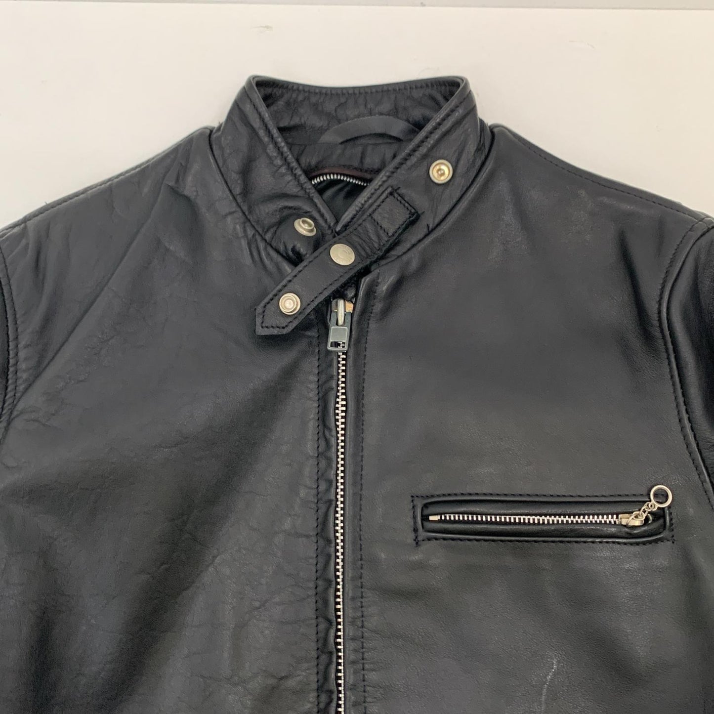 【中古】schott | ショット シングルライダースジャケット ライダースジャケット 641 ブラック サイズ:34