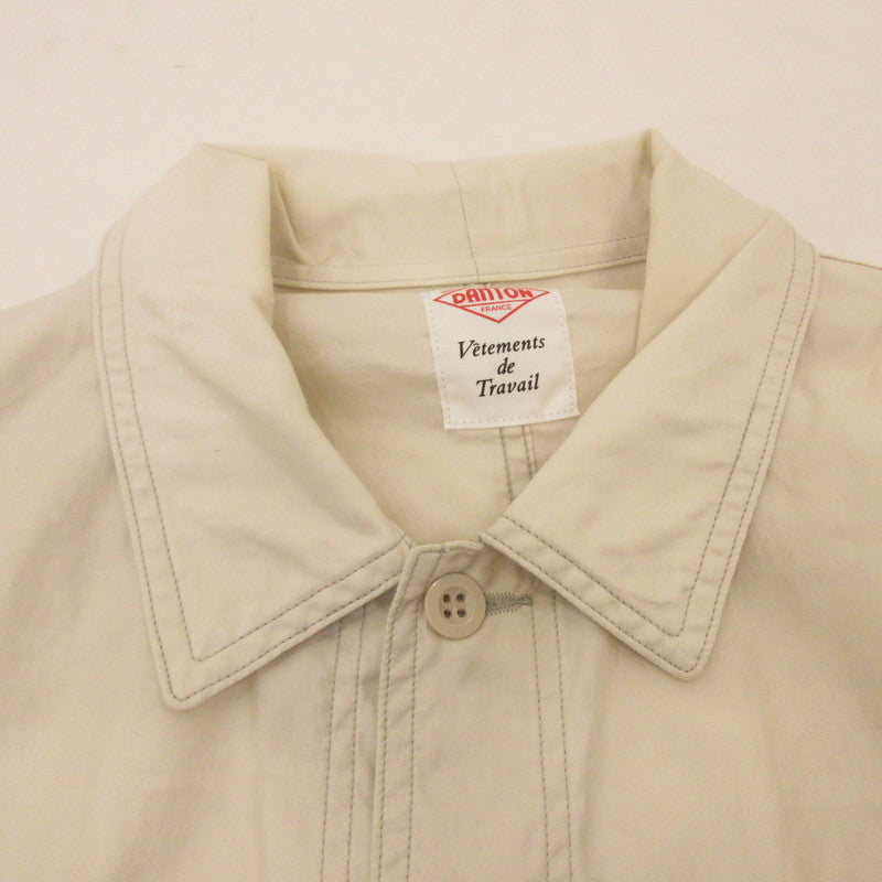 【中古】Danton | ダントン LIGHT MOLESKIN S/S SHIRT COVERALL カバーオール DT-A0314 SAMPLE品 アイボリー サイズ:40