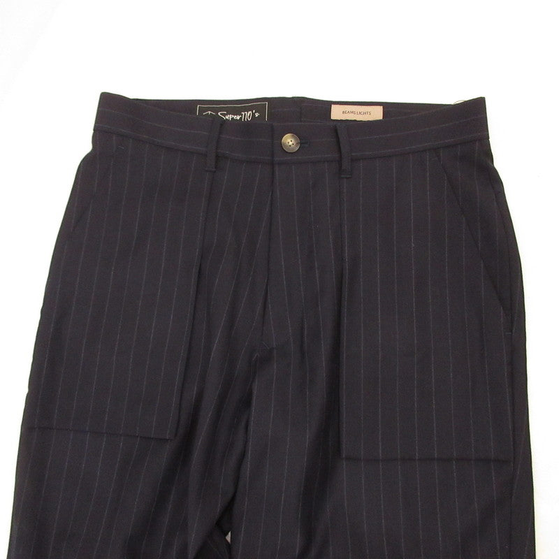 【中古】BEAMS LIGHTS | ビームスライツ スーパー110’Sウールベイカーパンツ パンツ 51-23-0269-565 ネイビー サイズ:S