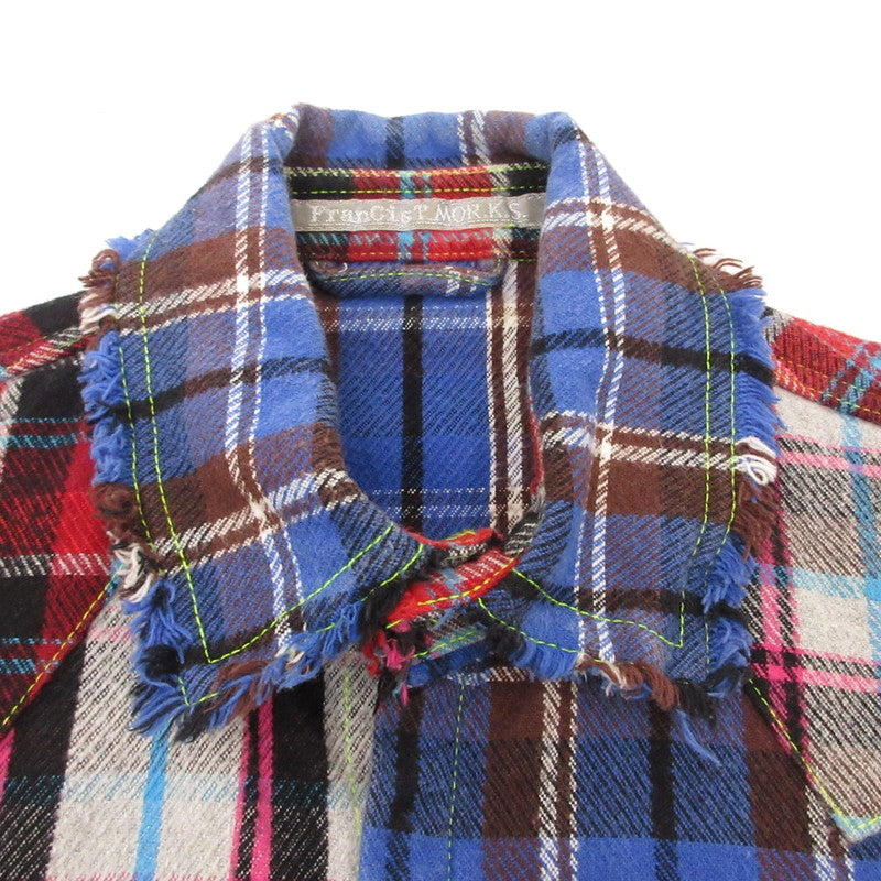 【中古】FranCisT_MOR.K.S. | フランシストモークス 3MIX HEAVY CHECK LS 長袖シャツ サイズ:2