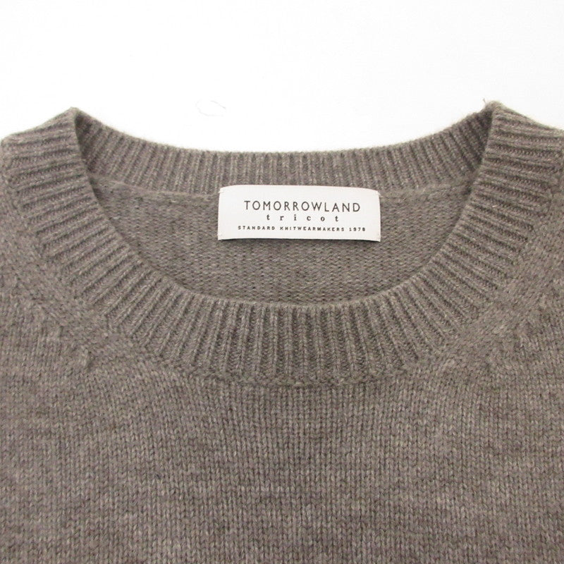 【中古】TOMORROWLAND | トゥモローランド スーパーファインラムウールクルーネックプルオーバー セーター 63-02-35-02030 グレー サイズ:M