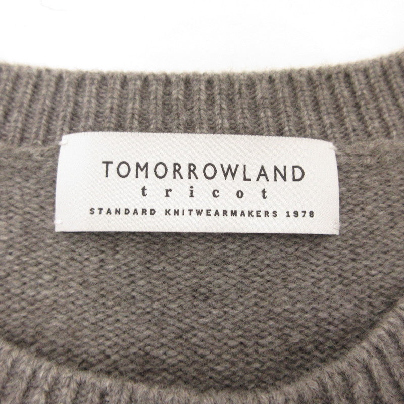 【中古】TOMORROWLAND | トゥモローランド スーパーファインラムウールクルーネックプルオーバー セーター 63-02-35-02030 グレー サイズ:M