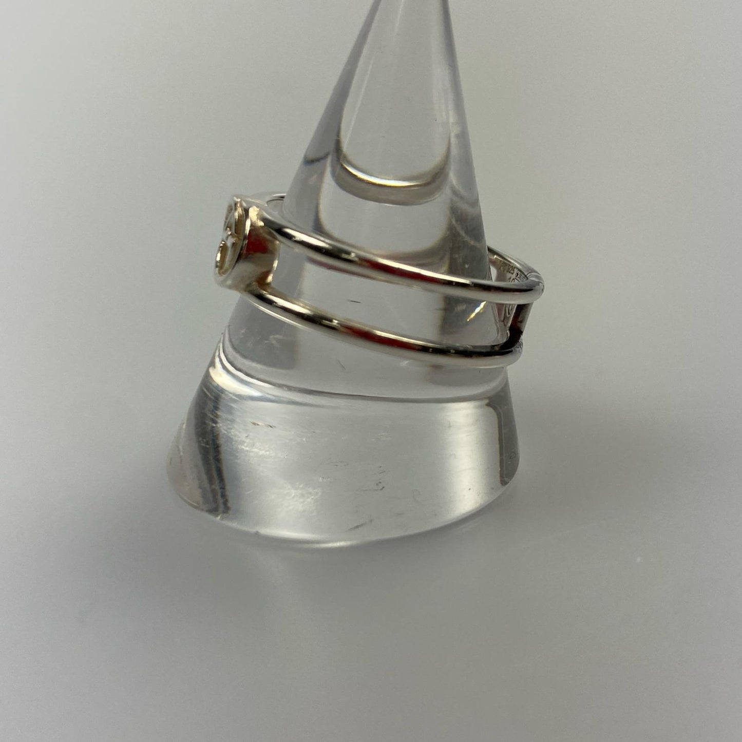 【中古】GUCCI | グッチ インターロッキングGスリムオープンバンド リング・指輪 298036 サイズ:#18