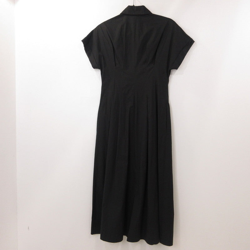 【中古】MAX MARA | マックスマーラ 比翼タック入S/Sシャツワンピース ワンピース 62210311607 STUDIO ブラック サイズ:38