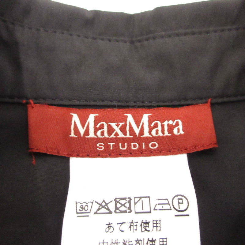 【中古】MAX MARA | マックスマーラ 比翼タック入S/Sシャツワンピース ワンピース 62210311607 STUDIO ブラック サイズ:38