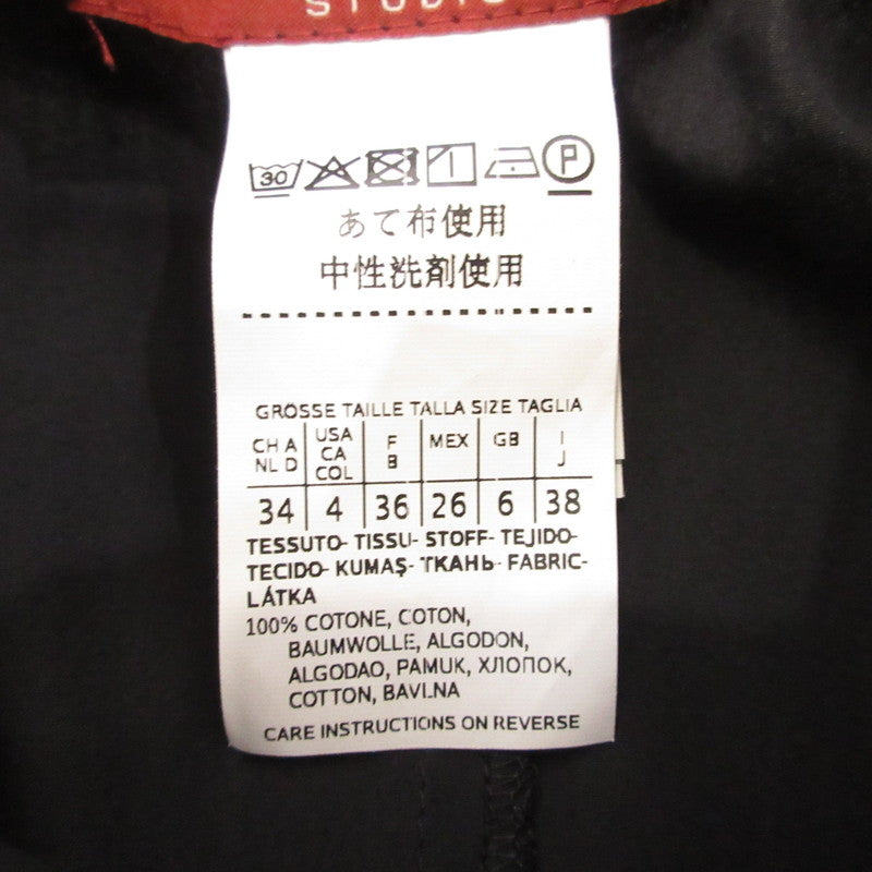 【中古】MAX MARA | マックスマーラ 比翼タック入S/Sシャツワンピース ワンピース 62210311607 STUDIO ブラック サイズ:38