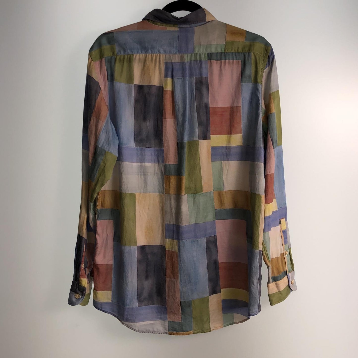【中古】PS Paul Smith | ピーエスポールスミス カラーブロックカジュアルシャツ 長袖シャツ 152316 765X 2025S/S マルチカラー サイズ:L