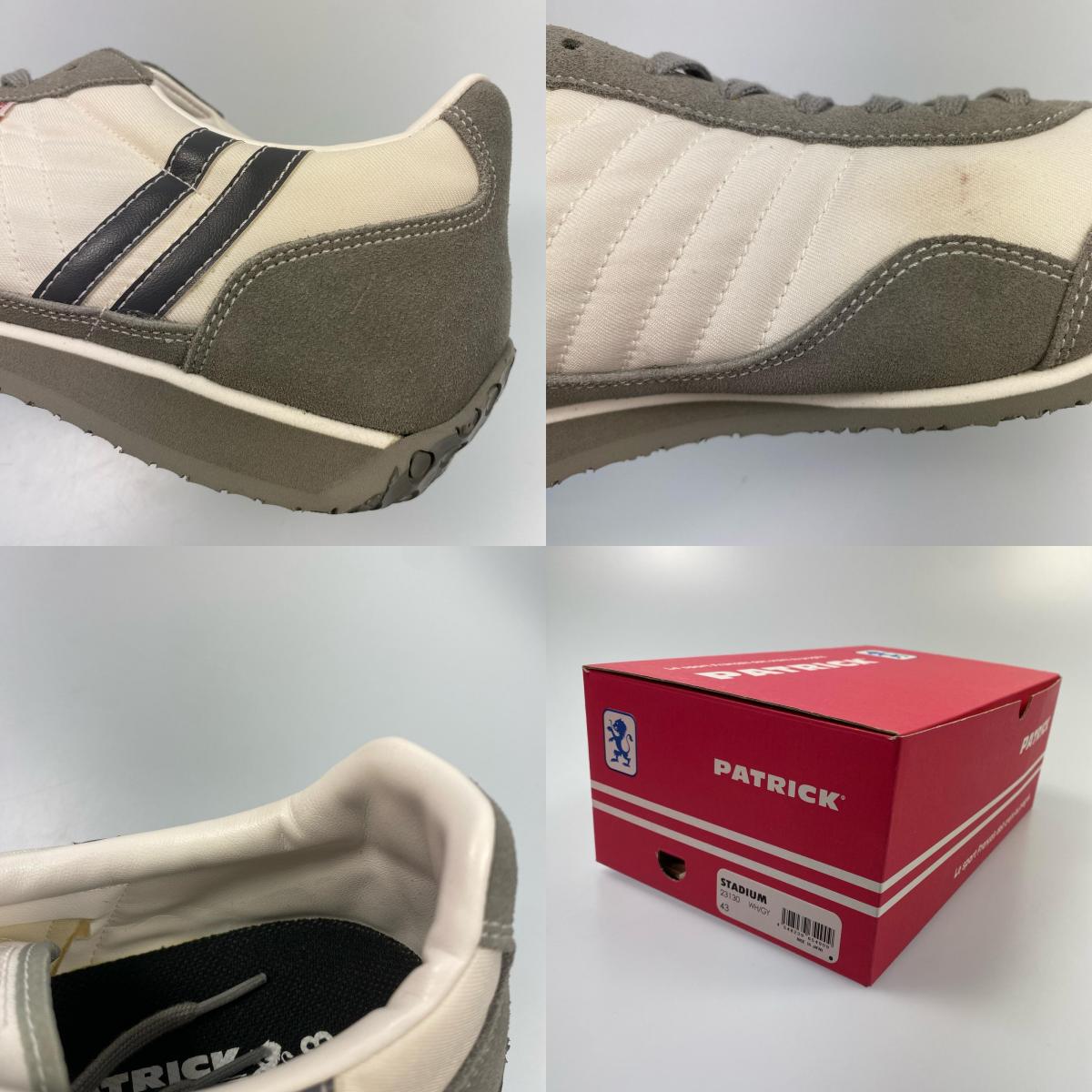 【中古】PATRICK | パトリック スタジアム スニーカー 23130 ホワイト 27cm
