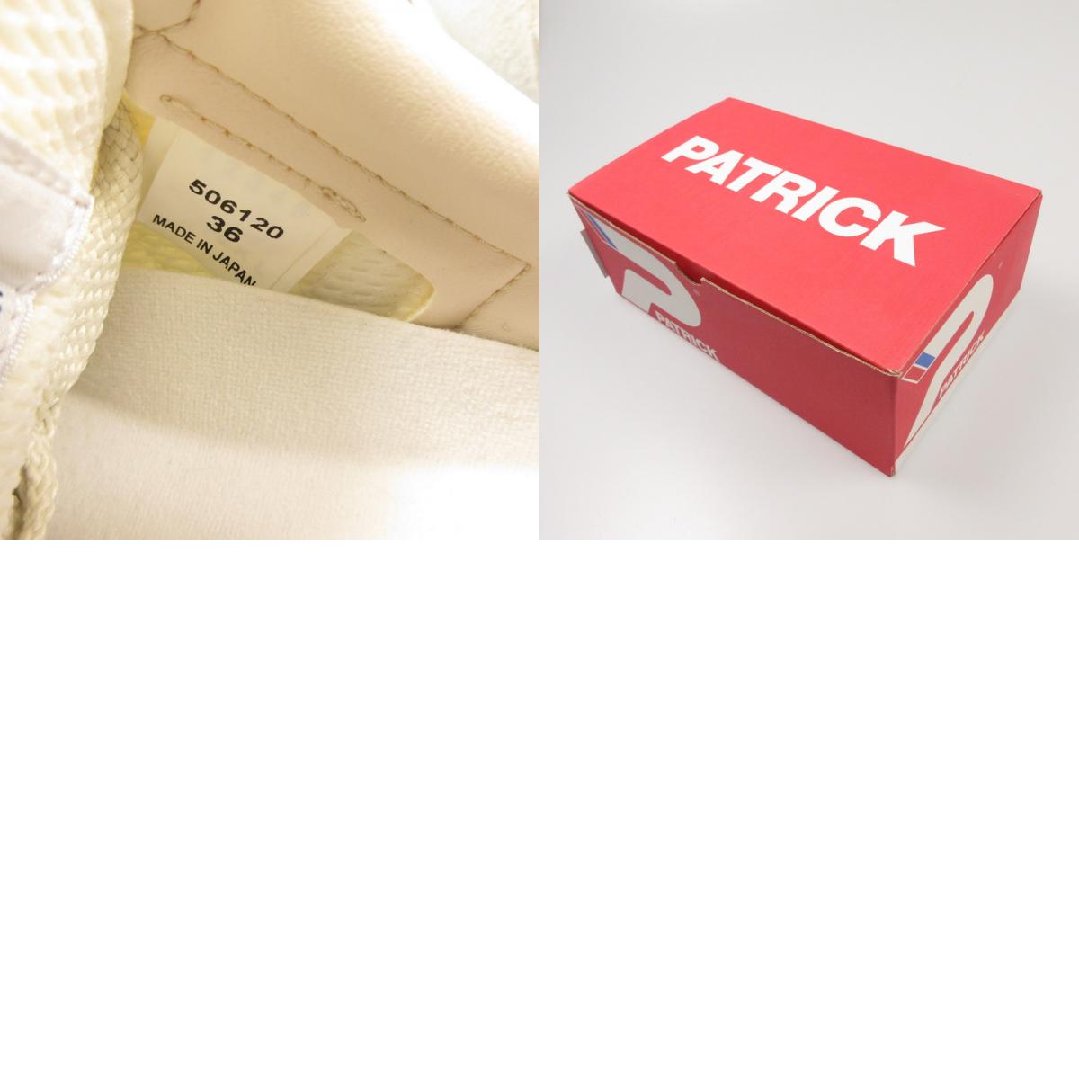 【中古】PATRICK | パトリック マラソン・リネン スニーカー 506120 23.0cm ホワイト