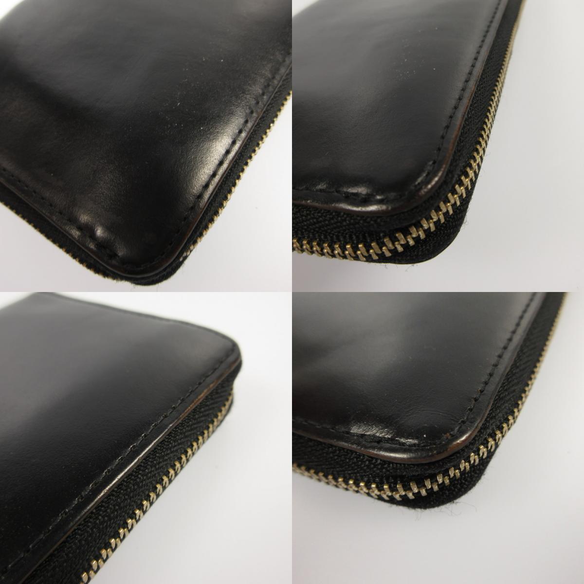 【中古】Paul Smith | ポール・スミス レザーリュクスシャインラウンドジップ 長財布 843420 P566 ブラック