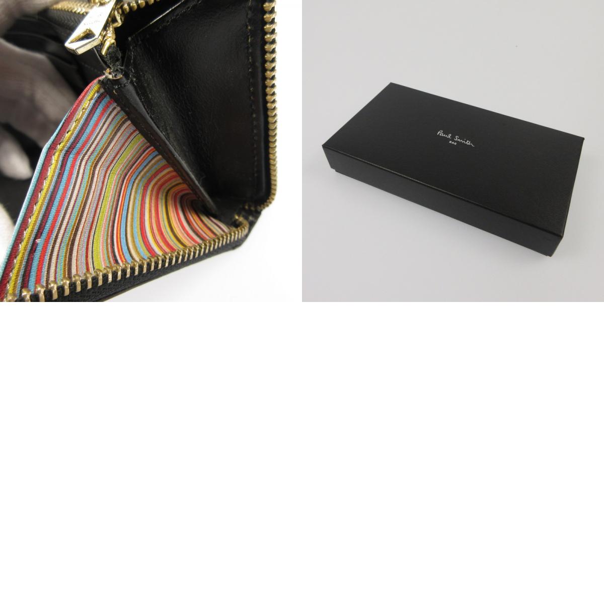 Paul Smith | ポール・スミス レザーリュクスシャインラウンドジップ 長財布 843420 P566 ブラック
