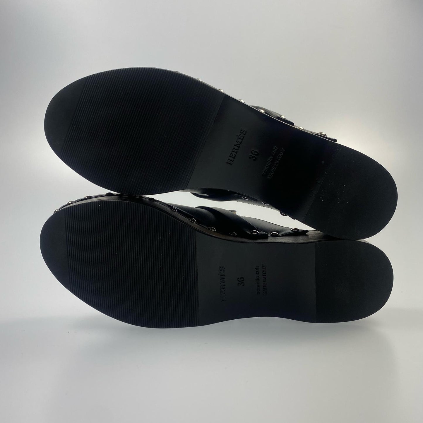 【中古】HERMES | エルメス ミュールカルロッタ サンダル 年式:2021S/S ブラック 23cm