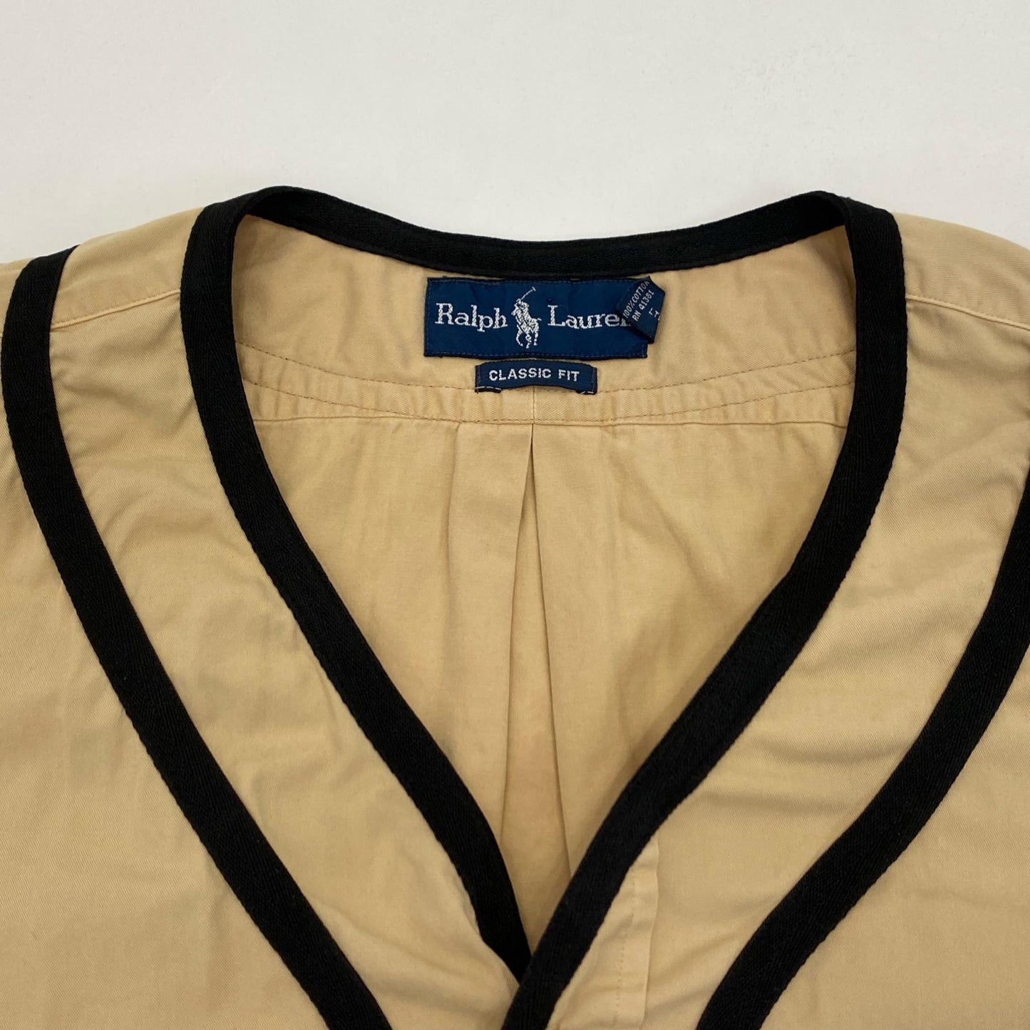 【中古】POLO RALPH LAUREN | ポロ・ラルフローレン 半袖シャツ ベージュ サイズ:L