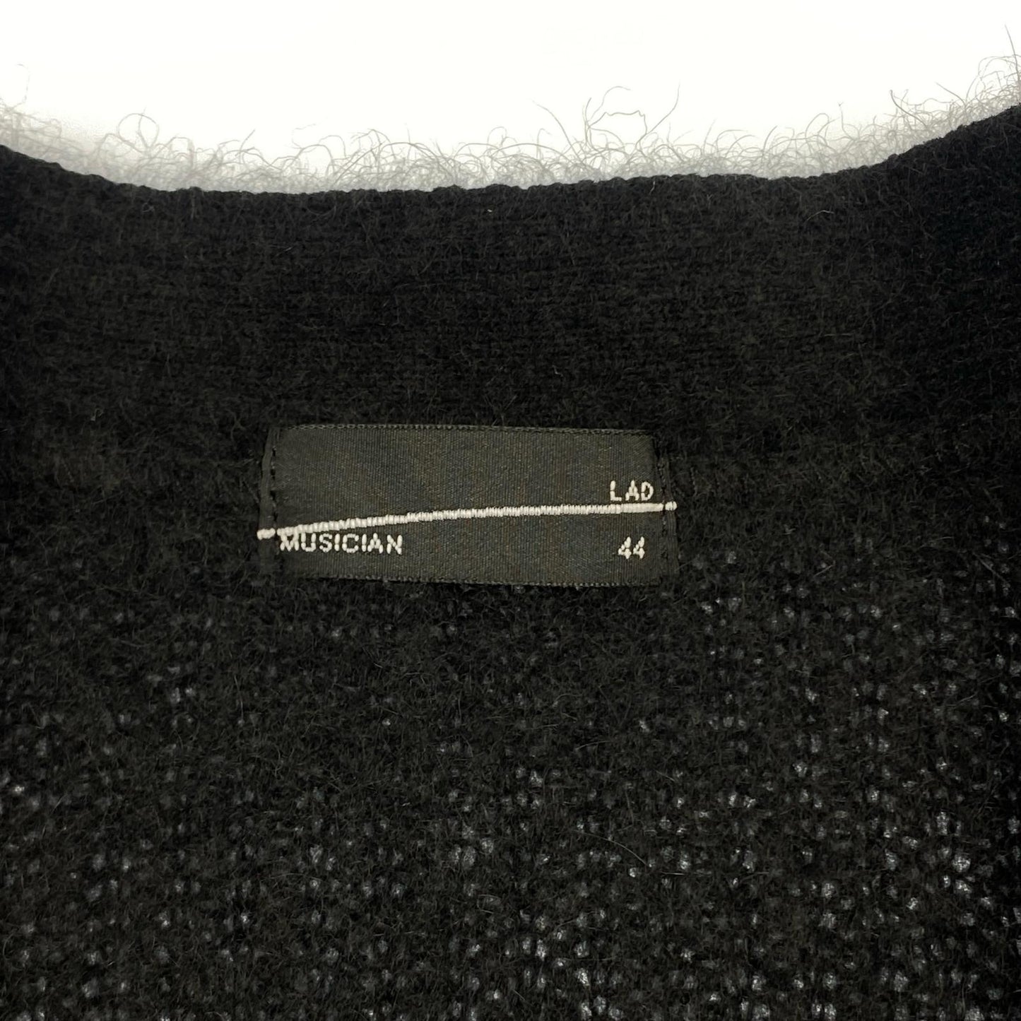 【中古】LAD MUSICIAN | ラッドミュージシャン RACCOON KNIT CARDIGAN カーディガン 2221-032 年式:2021A/W ブラック サイズ:44
