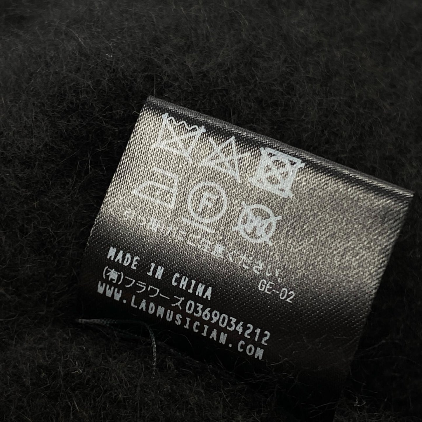 【中古】LAD MUSICIAN | ラッドミュージシャン RACCOON KNIT CARDIGAN カーディガン 2221-032 年式:2021A/W ブラック サイズ:44