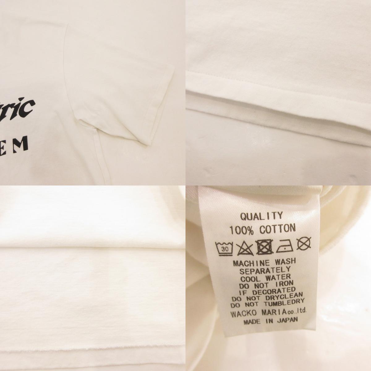 【中古】WACKOMARIA | ワコマリア WASHED HEAVY WEIGHT CREW NECK COLOR T-SHIRT 半袖Tシャツ 22SS-WMT-WT01 ホワイト サイズ:M