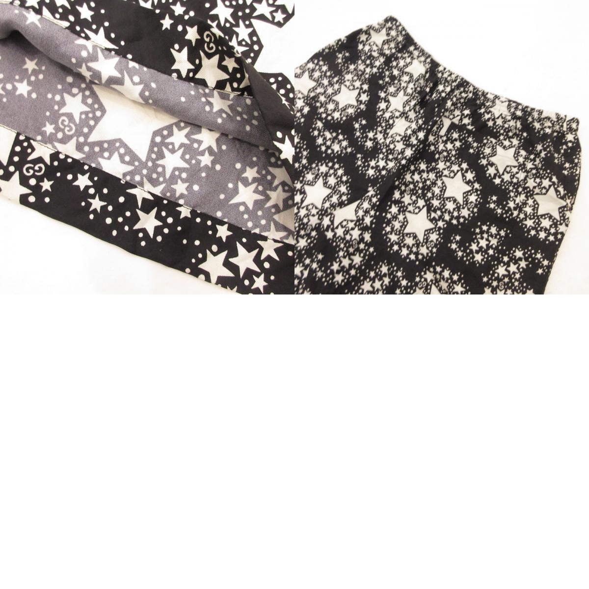 GUCCI | Gucci Star Print Silk Shorts 624399 Authentic Domestic Product Black Size: 50