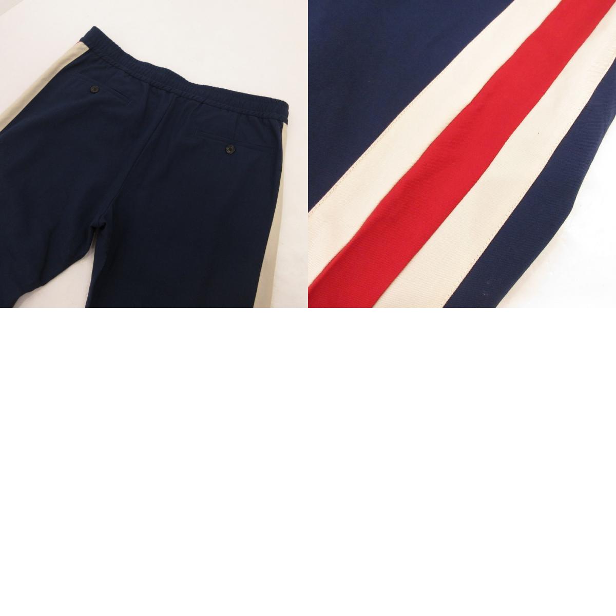 【中古】GUCCI | グッチ Stripe Cropped Pant パンツ 493714 国内正規品 ネイビー サイズ:50